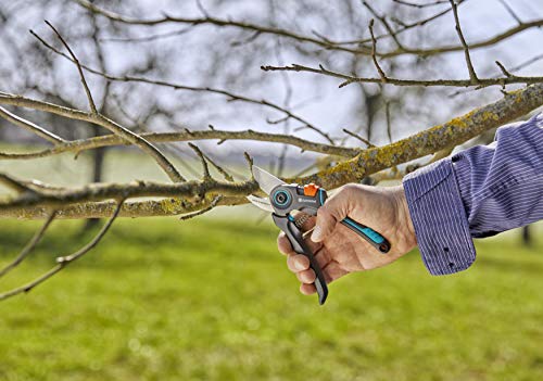 GARDENA ExpertCut Bypass Pruner, Stainless Steel, 7/8 in. Cut - 12203