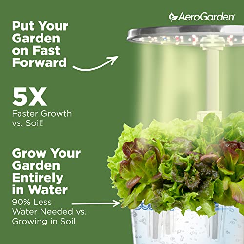 AeroGarden Harvest Elite 360, White Stainless - color: White