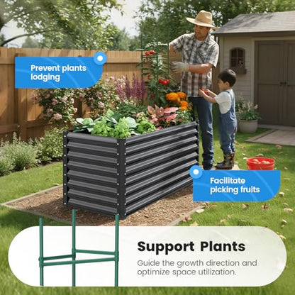 Quictent Galvanized Raised Garden Bed 4x2x2 Ft 2PCS - color: Dark Grey, size: 4x2x2 ft-2PCS