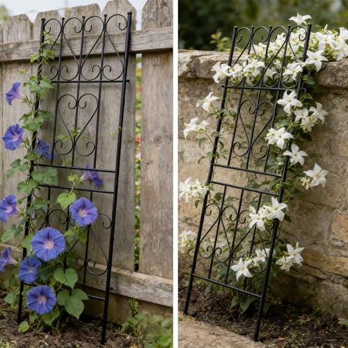 Thealyn 2 Pack Metal Garden Trellis for Climbing Plants Outdoor