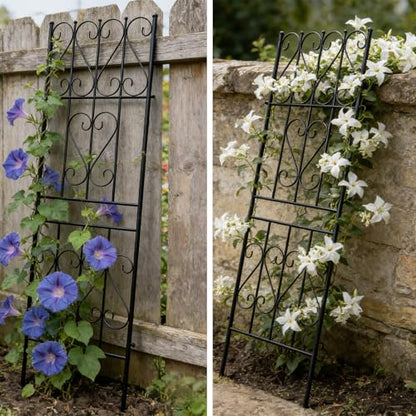 Thealyn 2 Pack Metal Garden Trellis for Climbing Plants Outdoor