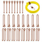 HOMEE 24Pcs Reusable Silicone Cable Twist Ties with Holes 6, 12, 18 inch - color: Brown, size: 6"+12"+18" - 24 PCS