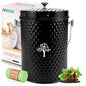 AOSION Countertop Compost Bin, Odor-Free Food Waste Container with 50 Bags - color: Black
