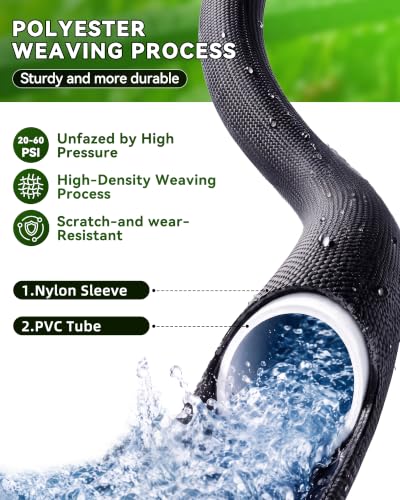 Flat Soaker Hose 50FT for Garden Beds, Drip Irrigation Hose,