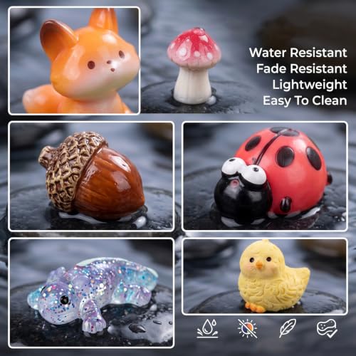 Zerobe Miniature Resin Animal Sets: Tiny Collectible Figurine Bulk Pack (senlin) - color: Senlin