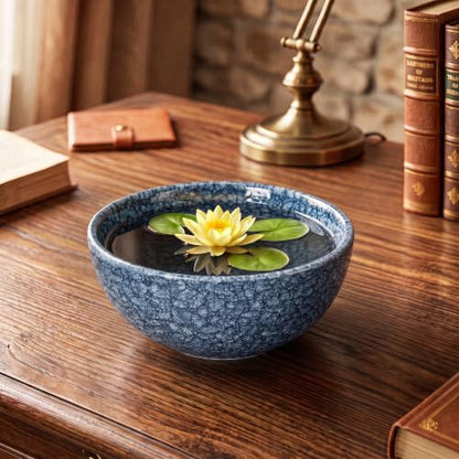 Succulent Pots, 8 Inch Ceramic Bonsai Pots, Bowl Planter, Scale Blue - color: Scale Blue-1, size: 8 Inch