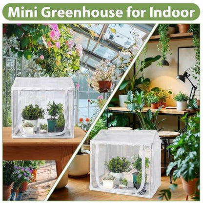 Fully Enclosed Mini Indoor Greenhouse with Top Opening
