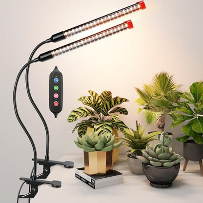 2Pack Small Clip Grow Lights for Indoor Plants, Bonsai - size: 1 Tube-Clip(2 Pack)