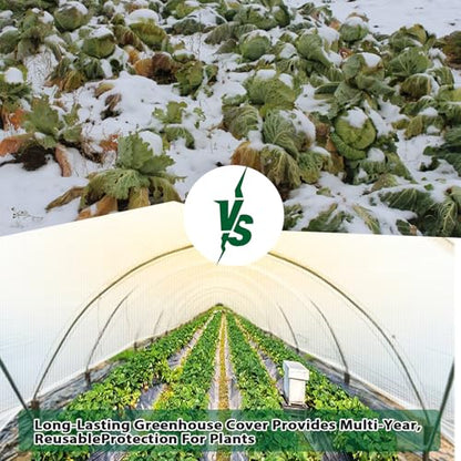 6X8FT Heavy Duty Clear Greenhouse Tarp, 16 Mil, Waterproof, Grommets - size: 6*8ft-1PC