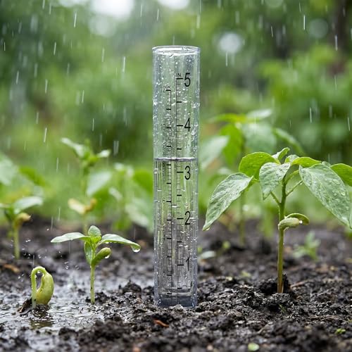2 Pcs 5" Plastic Rain Gauge Replacement Tubes, Diameter 0.87"/2.2cm
