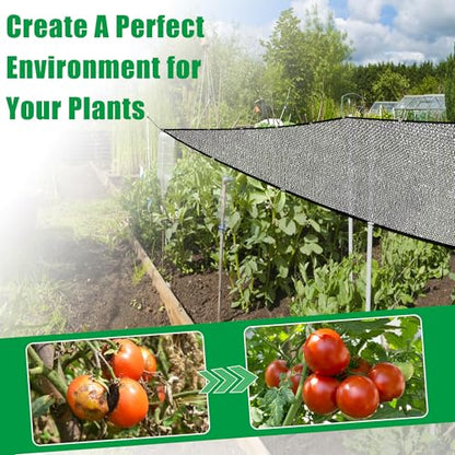 SPORTYOUTH Shade Cloth, 40% Black Sunblock Cover for Garden, 6x20 Ft Mesh Tarp with Grommets UV Resistant for Outdoor Greenhouse, Plants Vegetables Growing, Patio, Chicken Coop, Yard - size: 6x20ft