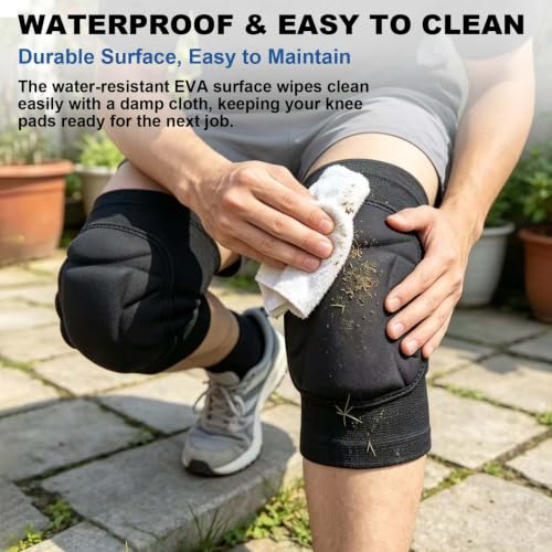 Working Knee Pads for Adult Men Women, Soft Elastic Sleeves Pad, Black L - size: Large