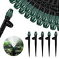 25PC Anti-Drop Drip Irrigation Spray on 6.3" Stake - style: 25pc-Adjustable Emitter