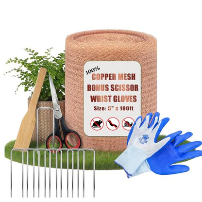 5" X 100 Ft Copper Mesh Rodent Control, Premium Copper Wool