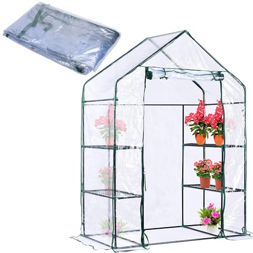 Walk in Greenhouse Replacement Cover for Plant-28"x56"x76" Clear PVC