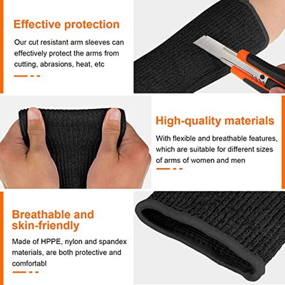 Neer 4 Pair Protective Arm Sleeves Cover,7.9 Inch,Black - color: Black, size: 7.9 Inch