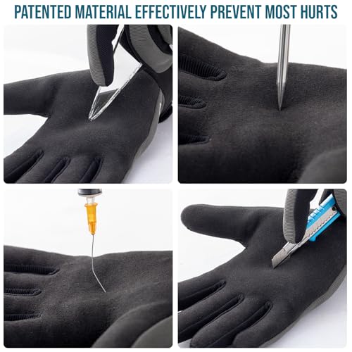TAILI 2 Pairs Level 5 Puncture Resistant, Level 2 Needle Resistant Gloves L - size: Large