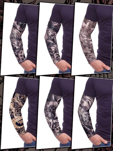 Boao 12 Pcs Tattoo Arm Sleeves for Men UV Cover - size: One Size, style: Realism Style
