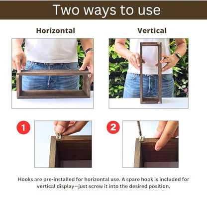 LaLaGreen Wood Planter Box for Indoor Plants (6 Pack) Hanging Wall Planters - size: 6-pc Set B