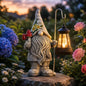 Garden Gnome with Solar Lantern: Outdoor Weatherproof Statue - color: Gnome