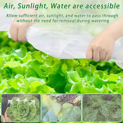 Garden Netting for Raised Beds, Plant Covers Garden Protection Bird Netting - size: 96x48x12 in