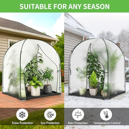DoCred Greenhouse for Outdoors, 59x59x75 Inch Mini Greenhouses Tent - size: 59x59x75 Inch