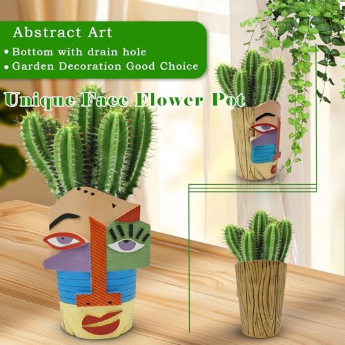 Midogaigai Abstract Face Planter Pots for Indoor Plants&Flowers Home Decor - style: Eclectic