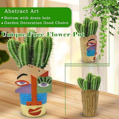 Midogaigai Abstract Face Planter Pots for Indoor Plants&Flowers Home Decor - style: Eclectic