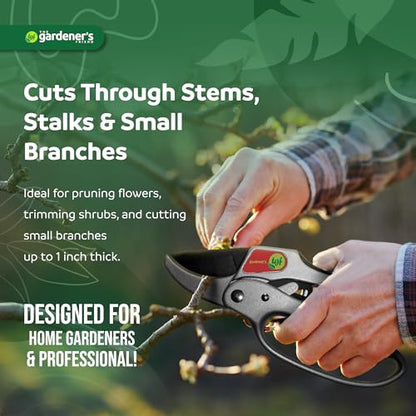 The Gardener's Friend Heavy Duty Ratchet Pruning Shears, Anvil