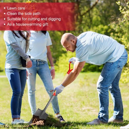 Flat Spade Garden Shovel Edging Spade with Wooden Handle, 43 inches - style: Garden