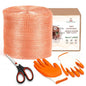 Copper Mesh Rodent Control Roll, 5 in x 202 ft, with Scissors and Gloves - size: 5in x 202ft