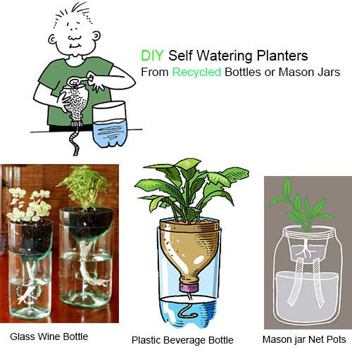 ORIMERC 30 feet 1/5 inch Self Watering Capillary Wicking Hydroponic Wick Cord Vacation Plant Sitter DIY Self-Watering Planter Pot Automatic Water System Device Potted Violet Auto Seedling Waterer Rope - size: 30 feet (1/5 inch)