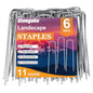 Gtongoko 120 Pack Landscape Staples 6 Inch, Galvanized Garden Stakes - size: 6 Inch