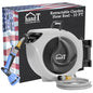 USA Based Retractable Garden Hose Reel, 1/2 in x 50 ft Quick Connect 10-Pattern Sprayer, Wall Mounted Auto Self Retracting Water Hose Reels, UV Resistant Automatic Rewind 180° Mount | Gray - size: 1/2" 50FT
