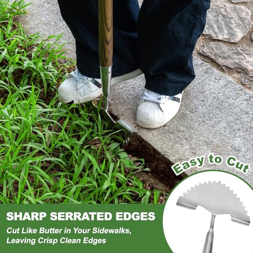 Haliaeetus Garden Edger Tool, 39.3'' Lawn Edger Tool with Serrated Edge