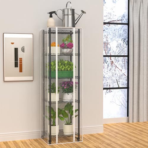 Mini 5-Tier Greenhouse for Indoor ,15.7" L×11.8" W×62.3" H