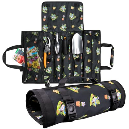 OGRE Roll-Up Garden Tool Bag Only, Heavy-Duty Organizer with 6 Pockets - color: Ogre Print