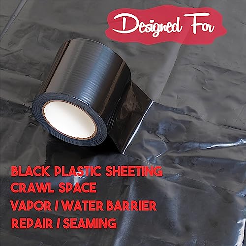 Vapor Barrier Tape, Insulation Tape, Seam Tape Crawl Space Tape, 6'' X200FT - color: 6" x 200'