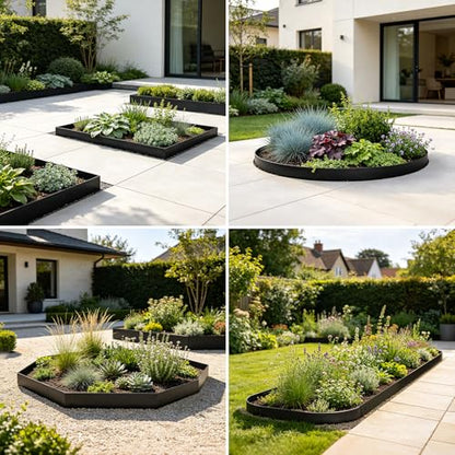 Metal Landscape Edging 10-Pack, 40" L x 4.5" H Black - size: 4.5 Inch 10Pcs