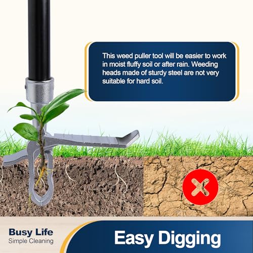 Yocada Weed Puller Tool Stand Up Weed Remover Tool 62.59"