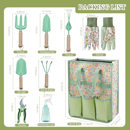 9-Piece Gardening Tool Set for Women Mom Ideal Gifts