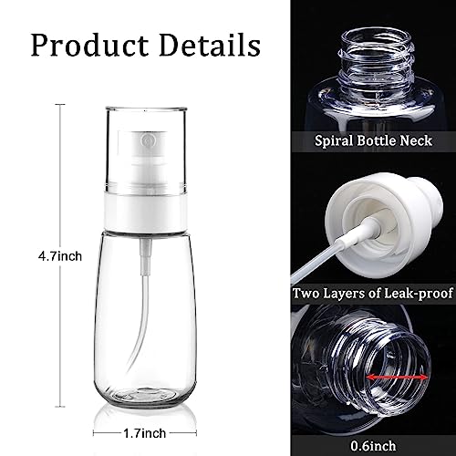 Cosywell Travel Spray Bottle TSA Approved 2oz Fine Mist Spray Bottles - color: 3 Clear, size: 2 oz