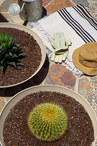 Veradek Mason Series Lane Bowl - Large Outdoor Bowl Planter - color: Sand, size: 6"H x 24"DIA
