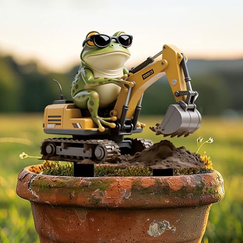 Cool Frog Acrylic Garden Stake, Indoor and Outdoor Garden Acrylic Decoration, Idea Gift for Flower Potted Ornament and Landscape Beautification, Suitable for Courtyards and Lawn - color: colorful-9