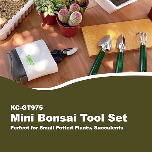 SUMIO Mini Garden Tool kit, Desk Indoor Plant Tool Set, Portable Garden Tool Set, Succulent Tools Kit, Office Planting