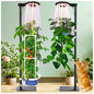 Indoor Plant Hydroponics Growing System Tower Kit with Grow light,Herb Vegetable Indoor Gardening System with Standing Floor Tall LED Grow Lights,Height Adjustable with Stand,Timer,Trellis - size: 10 inch
