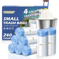 Small Trash Bags 4 Gallon Drawstring,1.1 Mil,Unscented,240 Count - color: 4gal-240