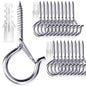PlusRoc 20 Pack Screw Hooks for Hanging Outdoor Lights(Stainless Steel) - color: Stainless Steel Silver