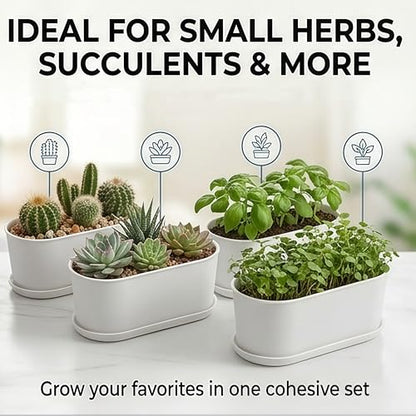 Small Rectangular Planter Box Planters 5-Pack