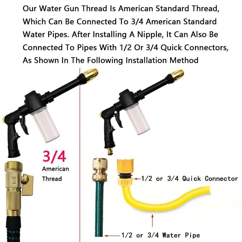 Jet Nozzle Power Washer forGarden, 2026 New Pressure Washer Wand with Jet Nozzle, Pressure Washer Nozzle for Car Washing Patio Garden Outdoor Cleaning gg